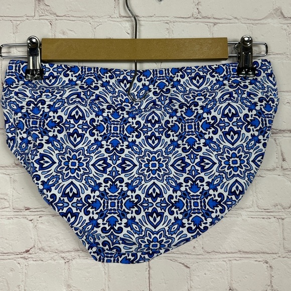 Lands’ End Women’s Bikini Swim bottom blue white, sz 4, GUC - Picture 4 of 4
